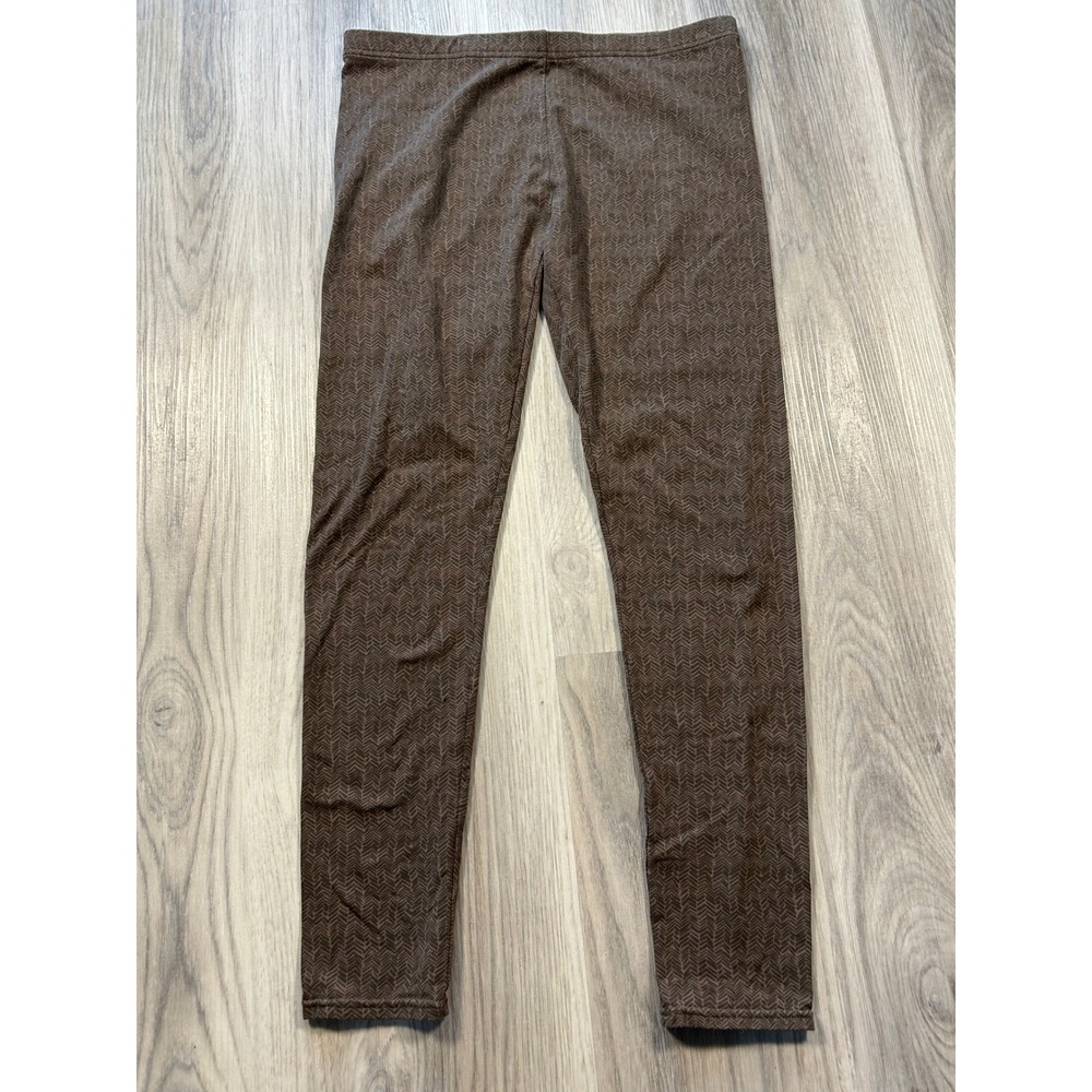 Athleta Brown Print Leggings Womens Large L Nylon Spandex‎ athletic sport boho